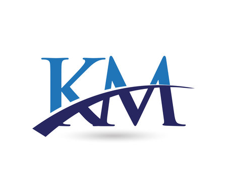 KM Logo Letter Swoosh