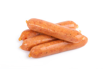 Sausages isolated on a white background