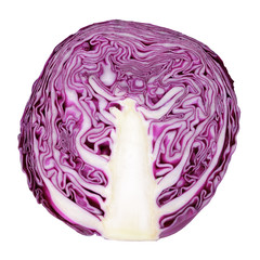 Fototapeta premium red cabbage isolate on white background 