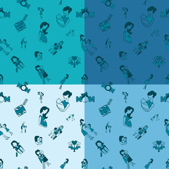 Mothers Day Seamless Pattern