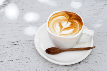 Cup of latte coffee