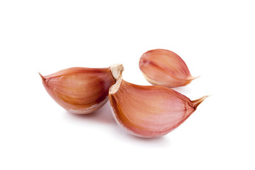 Fresh garlic isolated on white background