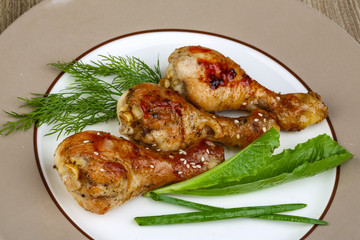 Grilled chicken legs