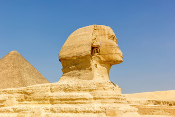 Sphinx and pyramid of Cheops