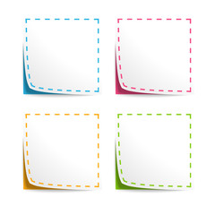 Set of Vector Coupons with cut lines