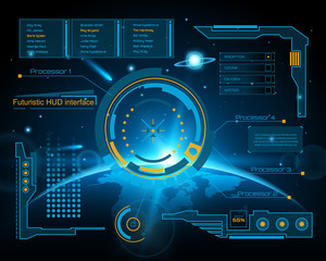 Abstract future, concept vector futuristic blue virtual graphic