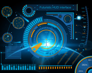 Abstract future, concept vector futuristic blue virtual graphic