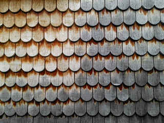 Holzschindeln verwittert Nahaufnahme Textur