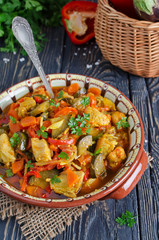 Stew with chicken and vegetables