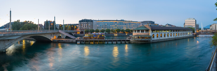Downtown Geneva panoramic