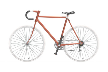 Obraz premium Fixed gear city bicycle Color mixing Isolated background