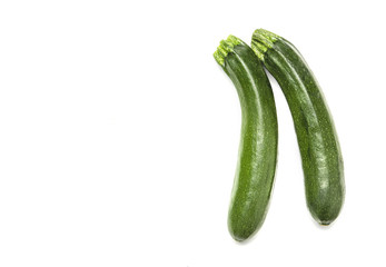Two green zucchini