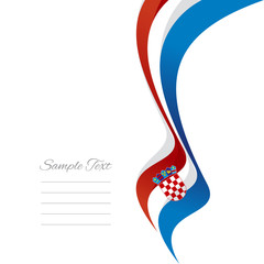Obraz premium Abstract Croatian right ribbon vector