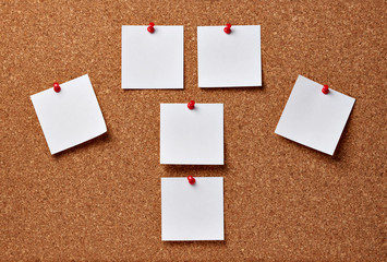 note paper on a cork board