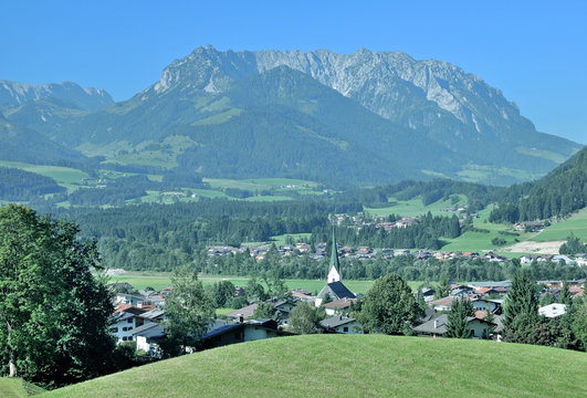 der beliebte Urlaubsort K&ouml;ssen in Tirol,&Ouml;sterreich