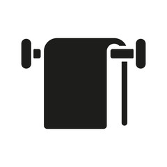 The towel icon. Bathroom symbol. Flat