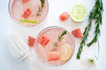 Tuinposter Refreshing Watermelon drink © Daxiao Productions