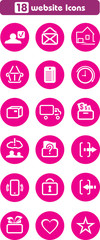 Eighteen website icons