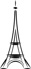 Eiffel tower abstract. Sketch