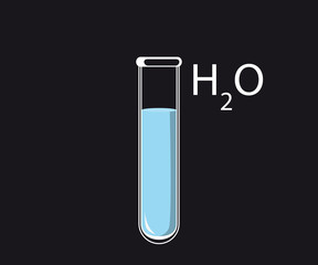 test tube H2O