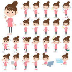 お母さん妊婦／同じシリーズはtoyotoyoポートフォリオ内から「親しみ　デフォルメ」と検索してください