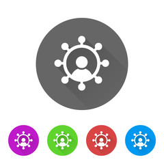 Fototapeta premium App Icon Long Shadow - 5 Colors
