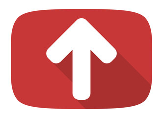 up arrow flat design modern icon
