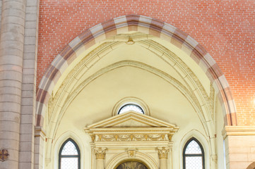 Obraz premium View of some pointed arches inside the cathedral of Vicenza