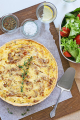 Lunch quiche tart