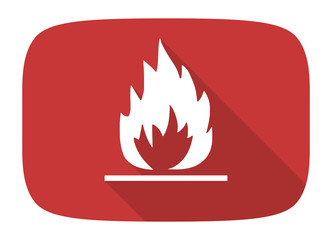 flame flat design modern icon