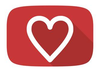 heart flat design modern icon