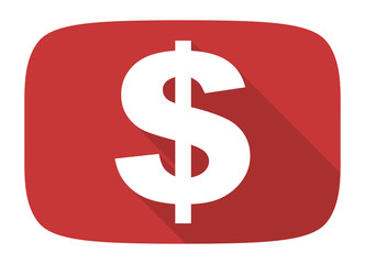 dollar flat design modern icon