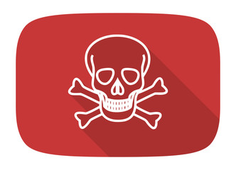 skull flat design modern icon