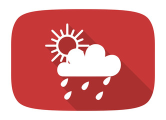 rain flat design modern icon