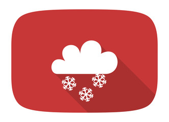 snowing flat design modern icon