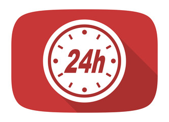 24h flat design modern icon