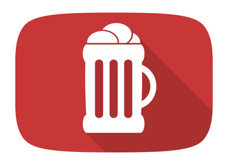 beer flat design modern icon