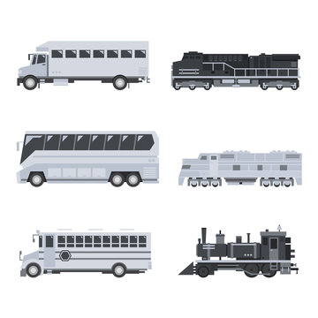 Bus truck and train set