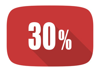 30 percent flat design modern icon