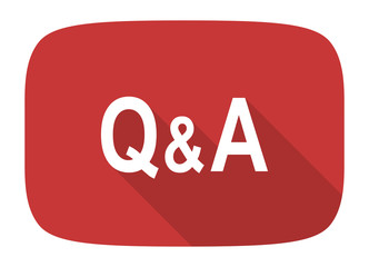 question answer flat design modern icon