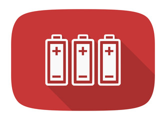 battery flat design modern icon