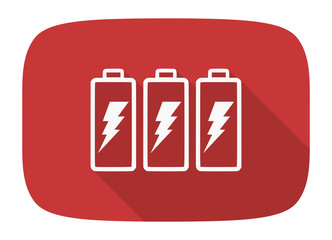 battery flat design modern icon