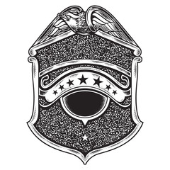vintage american badge emblem