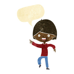 cartoon man pointing with speech bubble