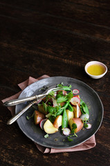Summer potato salad with greens