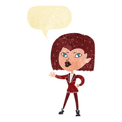 Obraz premium cartoon vampire girl with speech bubble