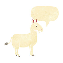 cartoon mule with speech bubble