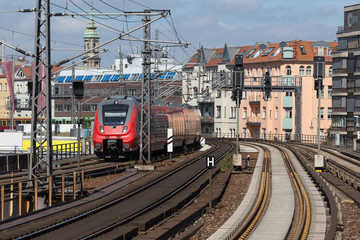 Naklejka na ściany i meble berlin germany with a train