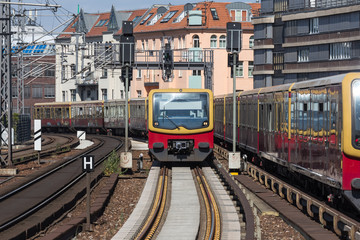 Naklejka na ściany i meble berlin germany sbahn trains