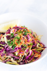 Fresh coleslaw salad for summer